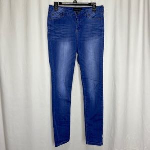 Celebrity gold blue jeans